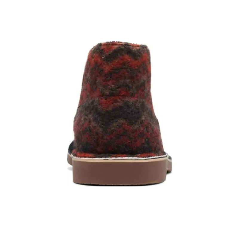 Clarks Ankle Boots Men's Red Black-4