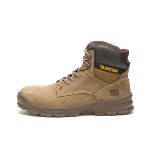 CAT Abrasion Resistant Cushioning Slip Resistant Crew Outdoor Boots Men's Umber