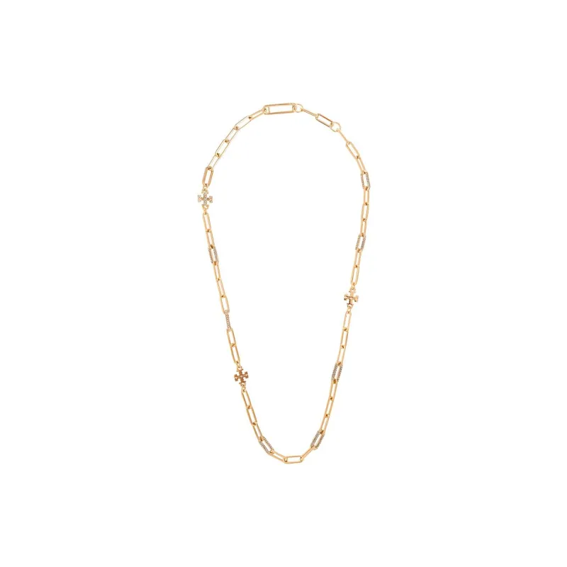 TORY BURCH Logo Plaque Necklace-1