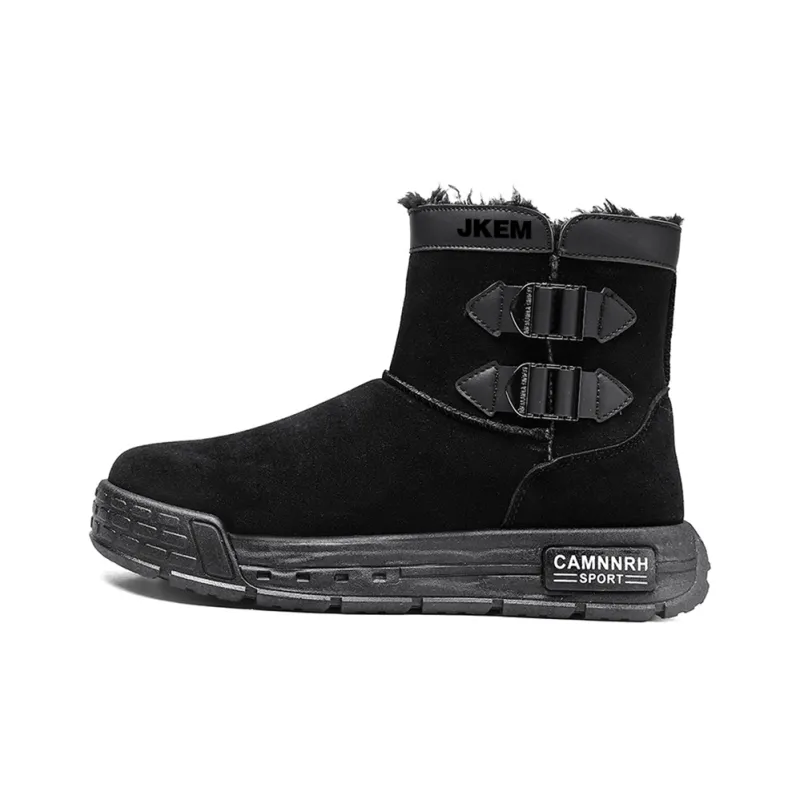 JKEM Warm Cushioning Height Increasing Short Snow Boots Men's-0