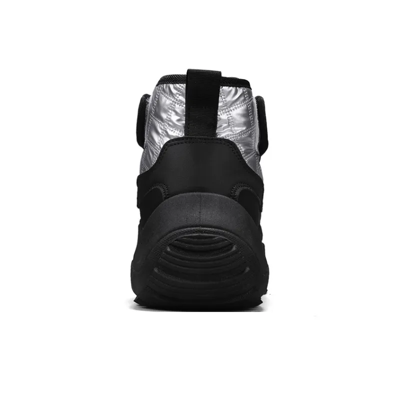 Warrior Thermal Slip Resistant Coverage Short Snow Boots Men's Silver Black-4