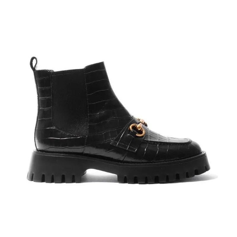 STEVE MADDEN Elisha Short Chelsea Boots Women's Black-1