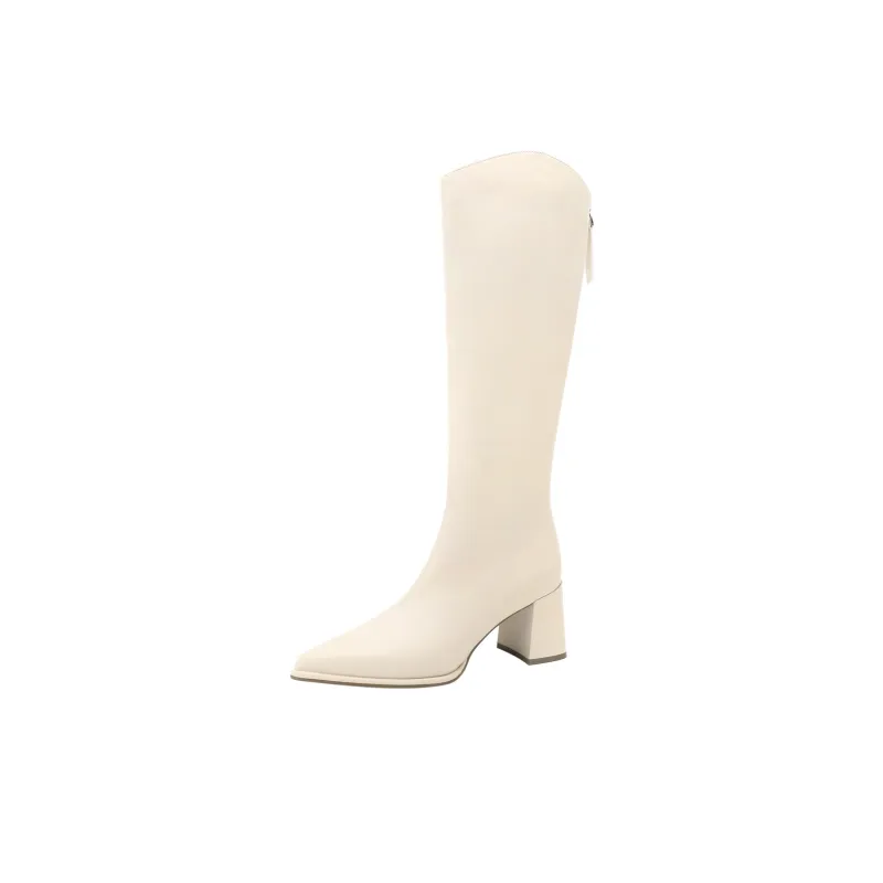 SAFIYA Knee high Boots Women's Black/Beige-6