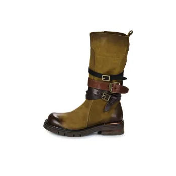 AirStep AS98 Ankle Boots 5cm Women's Black Green