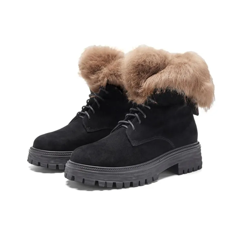 NINE WEST Short Snow Boots Women's Black-1