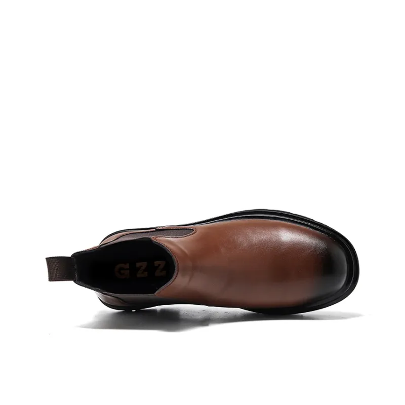 GZZ Chelsea Boots Men Black/Brown-10