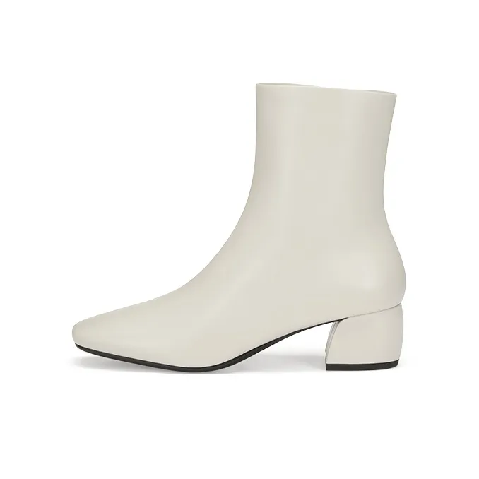 73Hours Cream Narrative Ankle Boots 5cm Women's-0