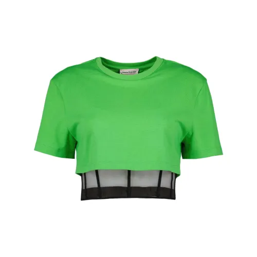 Alexander McQueen Layered Cropped T-Shirt