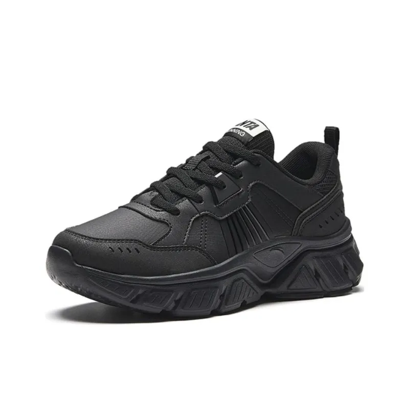 Anta Cushioned Slip-Resistant Low-Top Running Shoes Women's Black-1