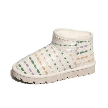 EEueeczs Warm Short Snow Boots Women's
