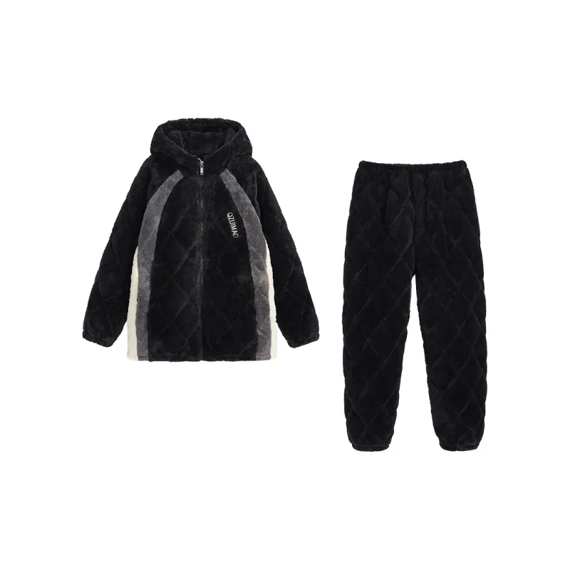 QINZUIMAO Pajama Set Men's Carbon Black-0