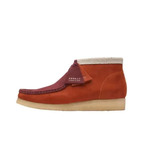 Clarks Originals Wallabee Boot Dark Orange Combination