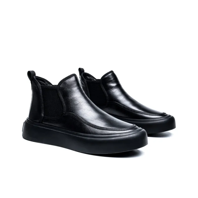 YEDANI Short Chelsea Boots Men's Black-2