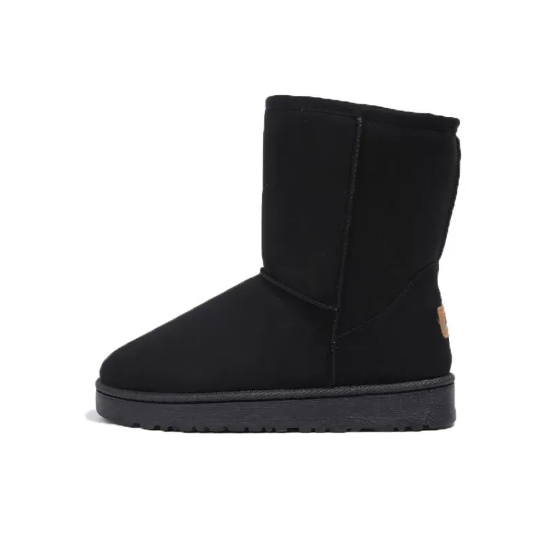 Warrior Warm Height Increasing Slip Resistant Crew Snow Boots Women's Black-0
