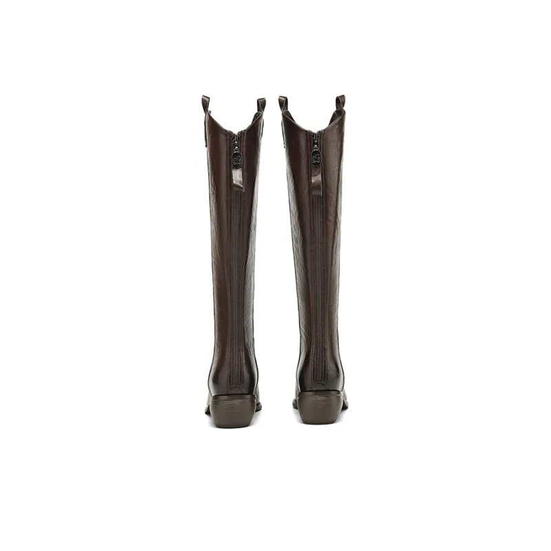 HLA Knee high Boots Women's Black/Brown-18