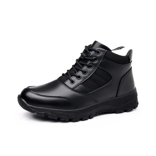 Captain Illy Warm Short Snow Boots Men's Black