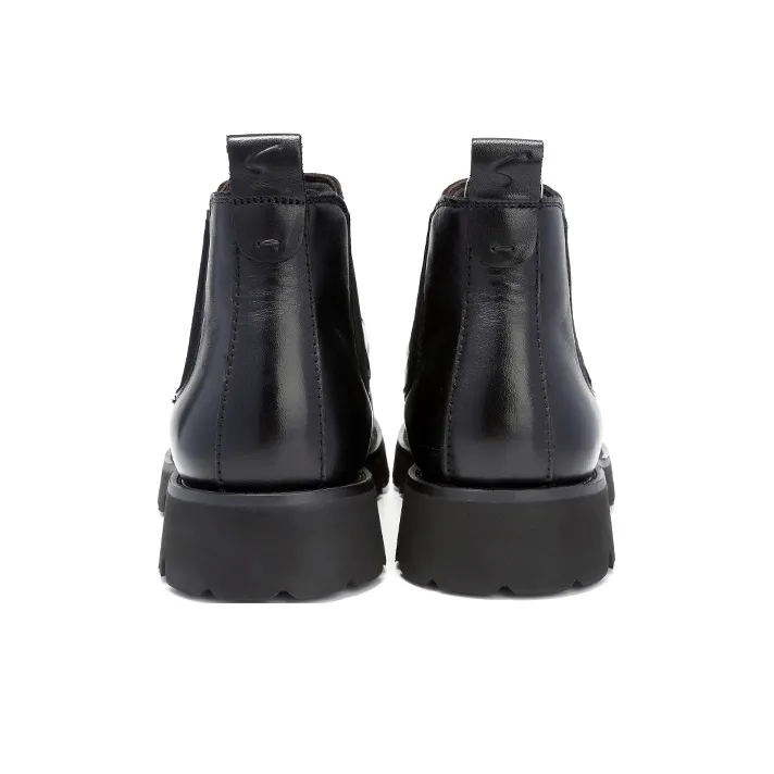 Satchi Short Chelsea Boots 4cm Men's Black-4