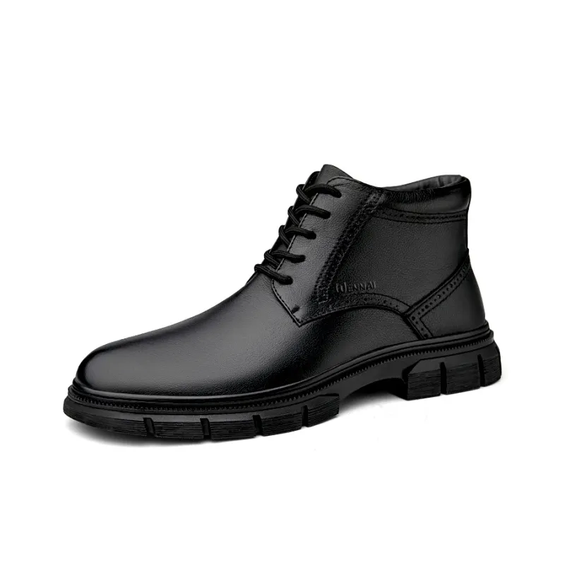 Wen Nai Ankle Boots Men's Black-0