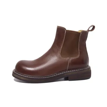 SHANYIKOU Short Chelsea Boots 4cm Women's