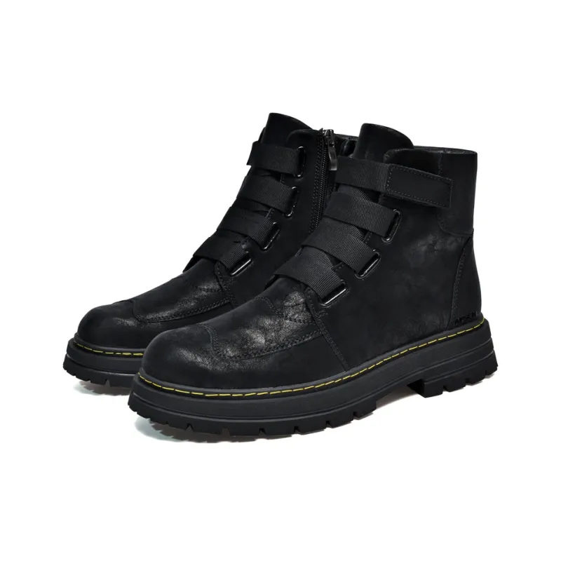 AIPSEN Crew Martin Boot Unisex Black Matte-2