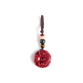 EADDA JEWELRY Reconstructed Cinnabar Keychains Unisex