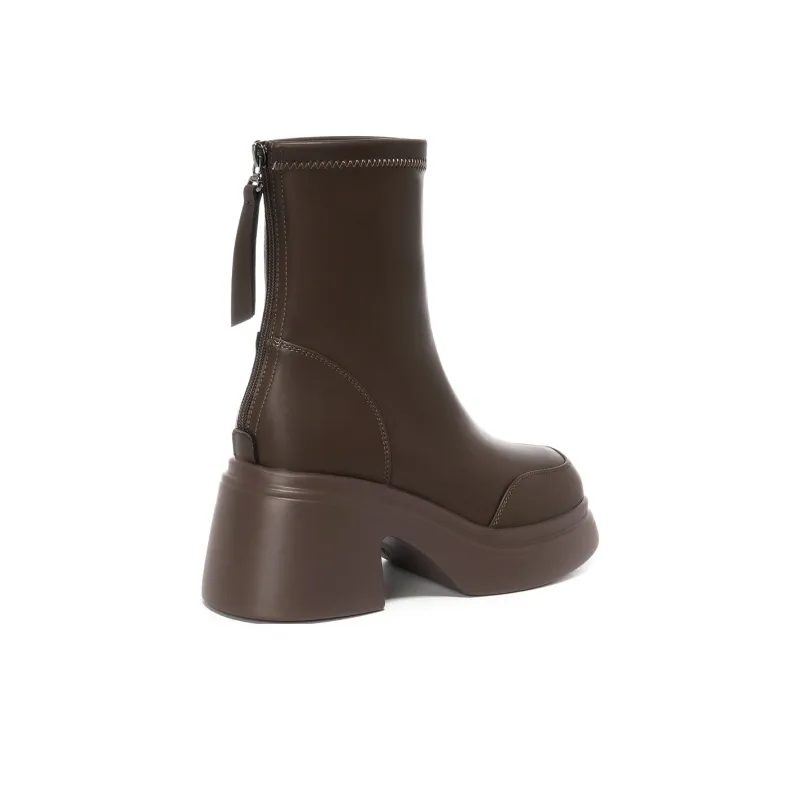 OMS Ankle Boots Women's Black/Brown-9