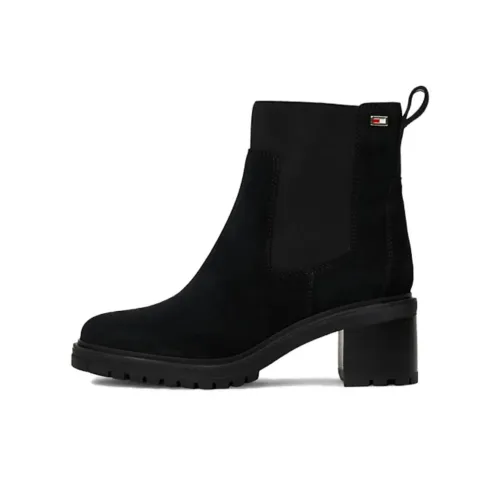 tommy viscose Hilfiger Short Chelsea Boots 6cm Women's Black