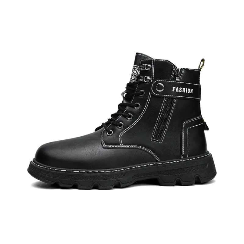 MEXICAN Martin Boots Men Black/Khaki-0