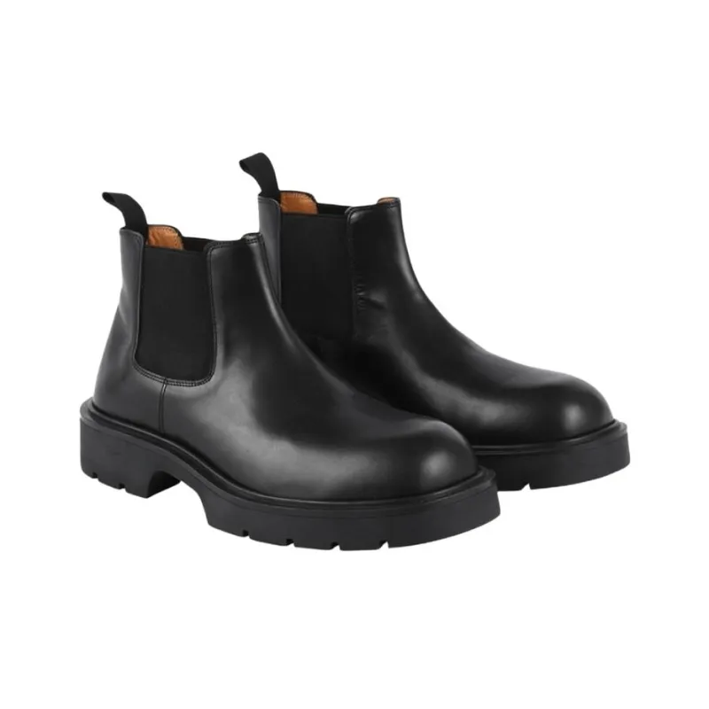 Sandro Ankle Length Chelsea Boots Men's Black-2