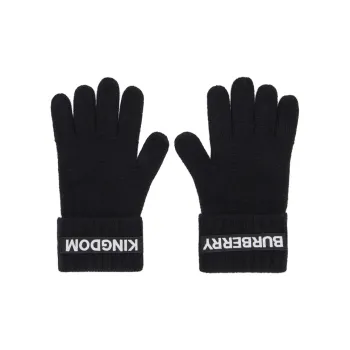 Burberry Cashmere Knit Gloves Women's Black