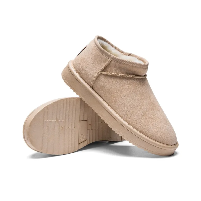 RENBEN Warm Wear Resistant Cushioning Slip Resistant Coverage Short Snow Boots Women's Khaki-2
