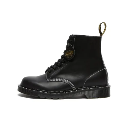 Dr.Martens 1460 Pascal Made In England Cavalier Leather Lace Up Boots 'Black Cavalier'