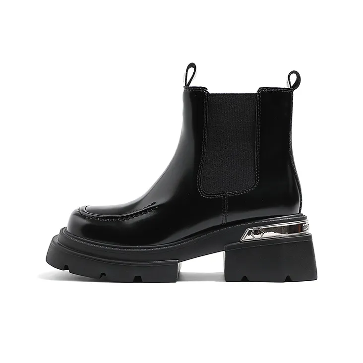 MIS. DANNY Short Chelsea Boots 6cm Women's Black-0