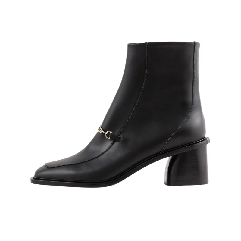 Sandro 60mm Buckle detailing Leather Boots Women's-0