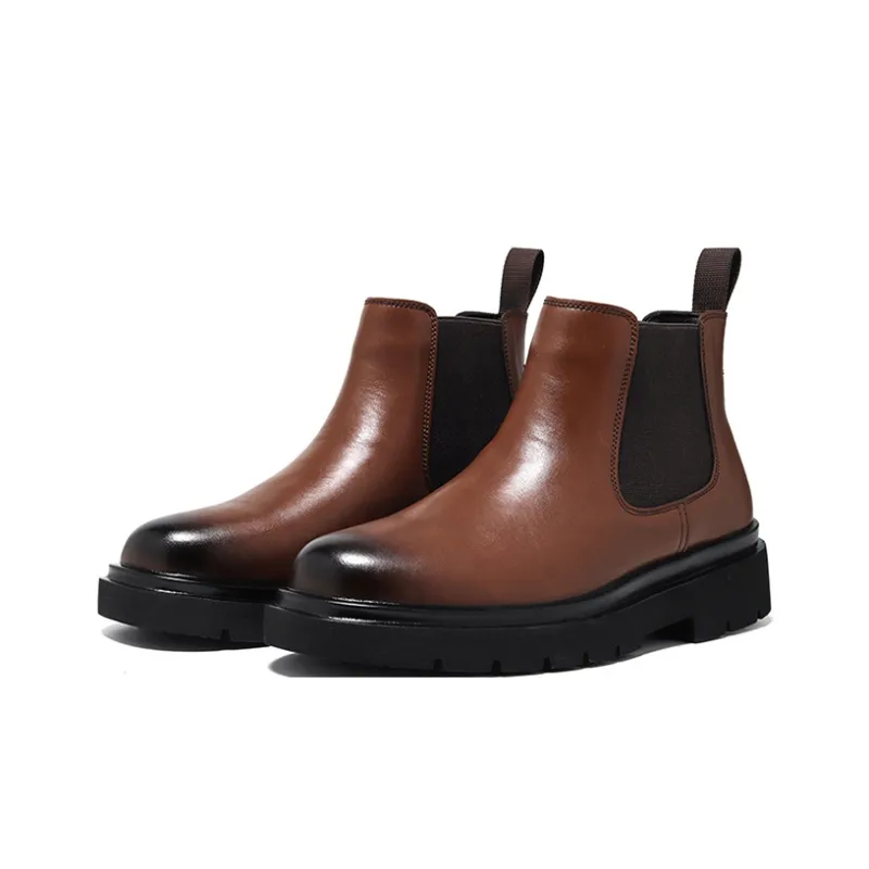 GZZ Chelsea Boots Men Black/Brown-7
