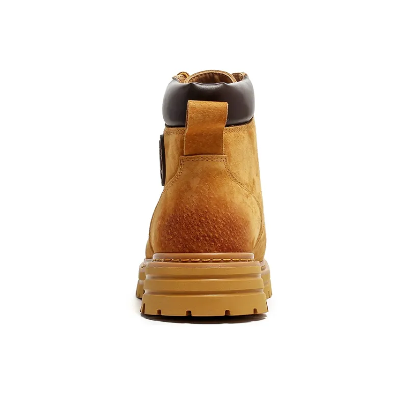 Warrior Warm And Wear Resistant Short Outdoor Boots Unisex Earth Yellow-3
