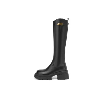 KEKAFU Knee high Boots Women's Black/Brown