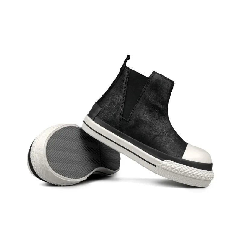 LOHAN·SIR Short Chelsea Boots Men's Black-3