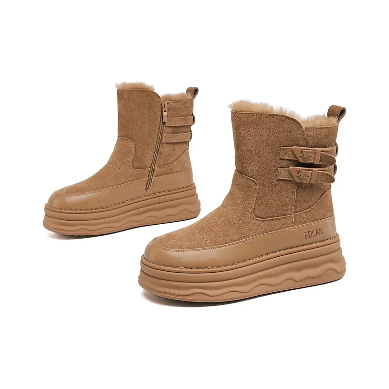 EBLAN Snow Boots Women's Camel-1