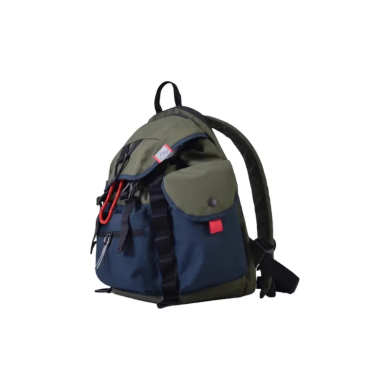 FX CREATIONS Polyester Backpack Men's Army Green With Blue Accents-1