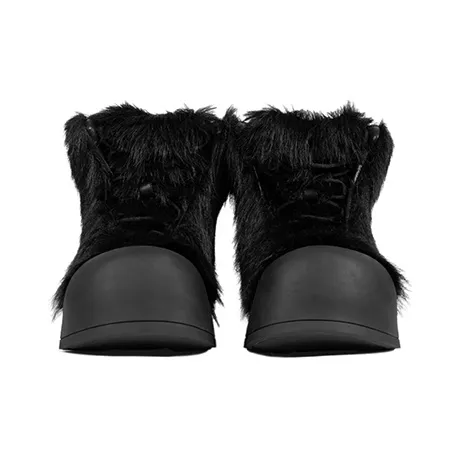 FVVO ROCKSTA LONG HAIRED HIGH TOP THICK SOLED BOOTS Ankle Boots Medium Heel Unisex-3