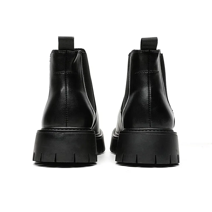 GZZ Short Chelsea Boots Men's Black-4