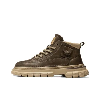 GERTOP Martin Boots Men Black, Khaki