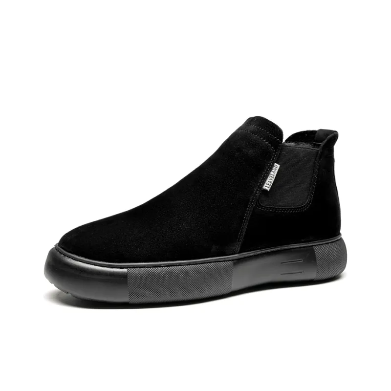 LEAVELAND Short Chelsea Boots Men's Black-1