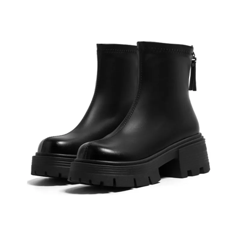 HUANQIU Ankle Boots 7cm Women's Black-1