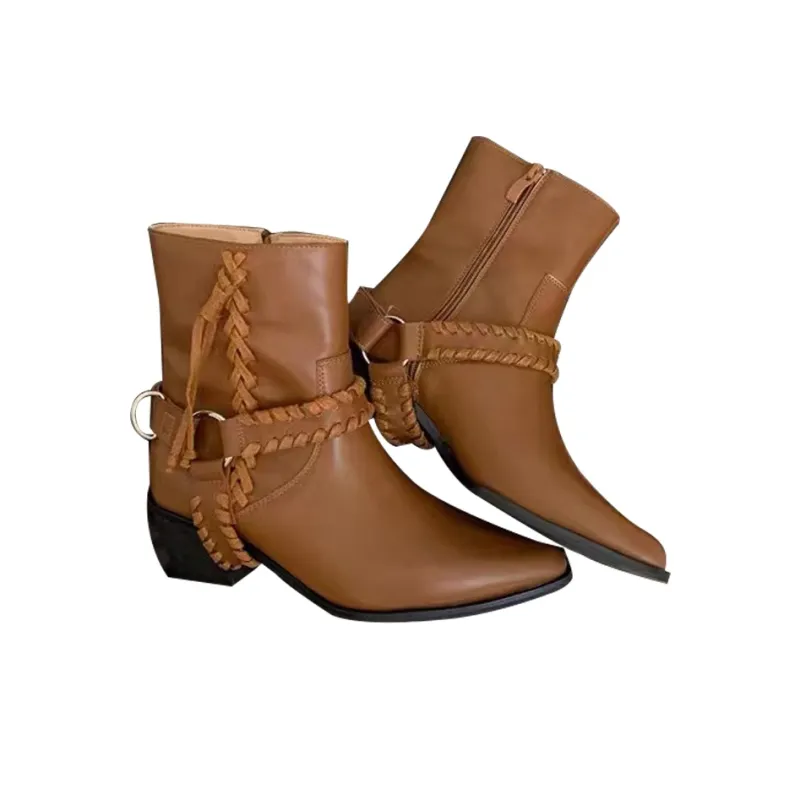 NOMK Western Cowboy Boots Ankle Boots Women's-5