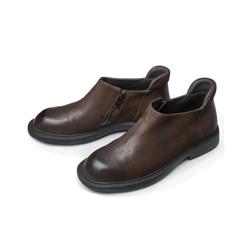 Brounvanm Ankle Boots Men Coffee/Chocolate-8
