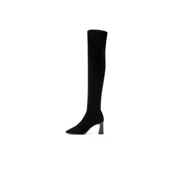 HARSON Over Painted Boots 7cm Women's Black