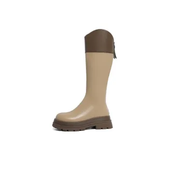 BELLE Knee-high Boots 5cm Women's Khaki Black