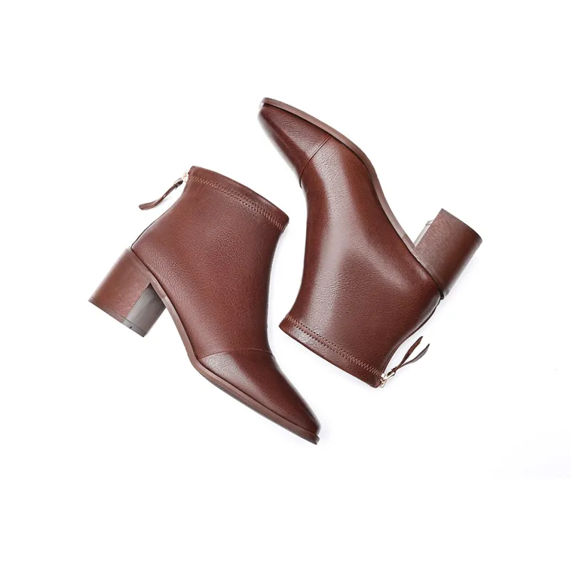 EBLAN Ankle Boots Women's Brown-2